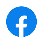 Facebook logo, blue circle with white letter F