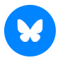 White butterfly on blue background