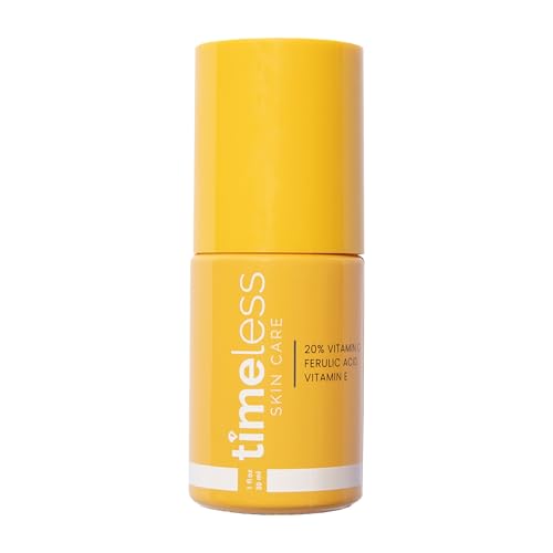 Yellow skincare bottle with white text