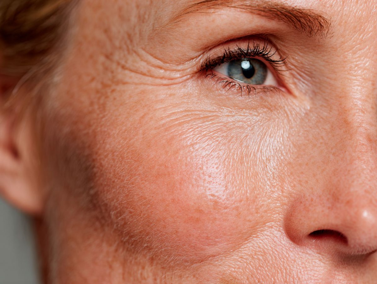 Close-up of mature woman's face